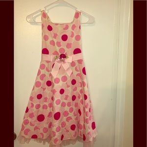 Pink and White Polk-Dot Dress
